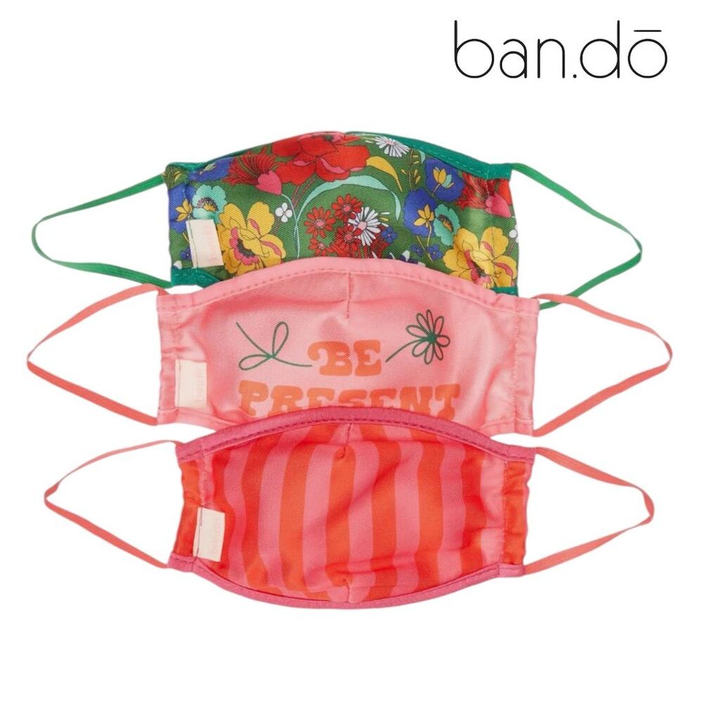ban.do Face Mask 3-Pack Unisex Multicolor Accessory Set One Size